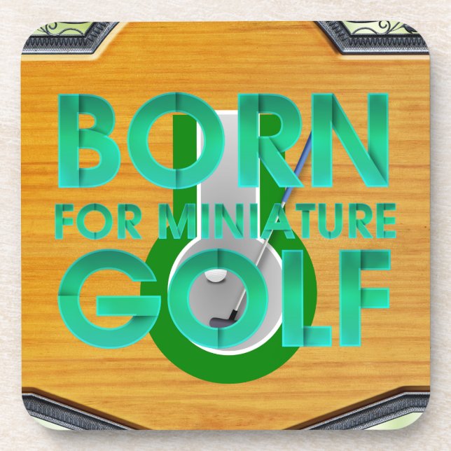 PORTA-COPO NASCIDO PARA JOGAR MINIGOLFE (Frente)