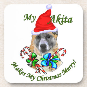 Porta-copo Natal Akita