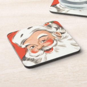 Porta-copo Natal Antigo, Papai Noel Alegre com Sorriso
