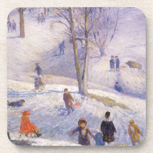Porta-copo Natal Antigo, Trenó, Central Park Glackens