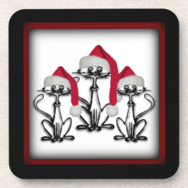 Porta-copo Natal Caroling Cats Joyous Divertido