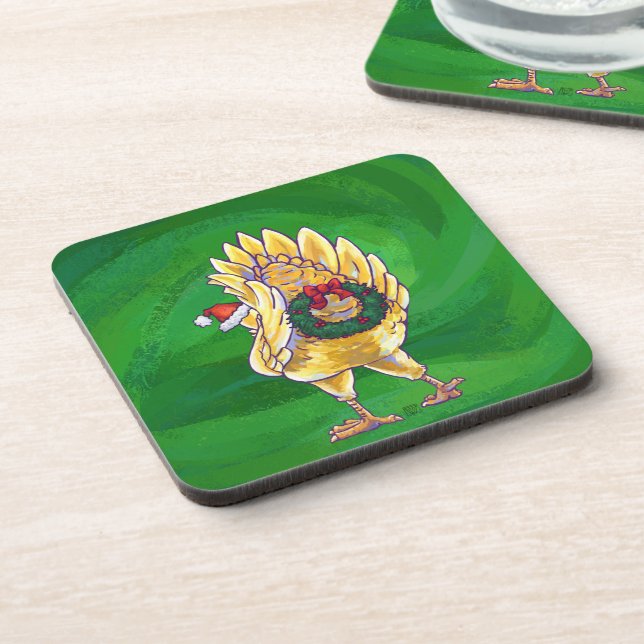 Porta-copo Natal De Frango Em Verde (Left Side)