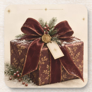 Porta-copo Natal de Luxo Elegante, Estilo de Caixa de Present