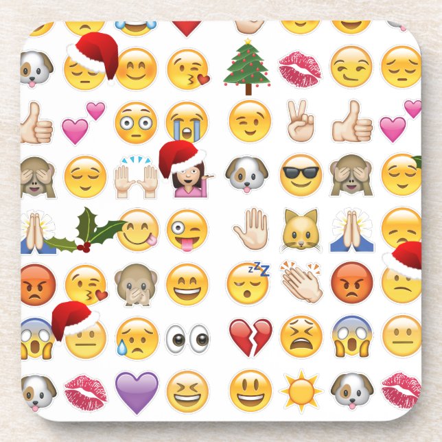 Porta-copo natal emojis (Frente)