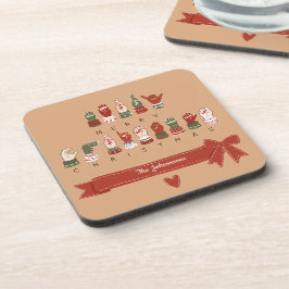 Porta-copo Natal Feliz ASL Confortável Personalizado