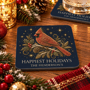 Porta-copo Natal nas Estrelas Cardinal de Natal