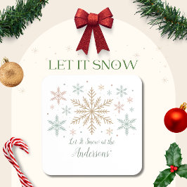 Porta-copo Natal Personalizado Deixe Nevar
