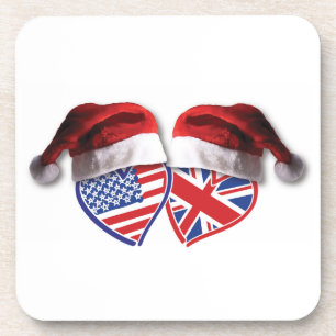 Porta-copo Natal UK EUA Patriotic Heats
