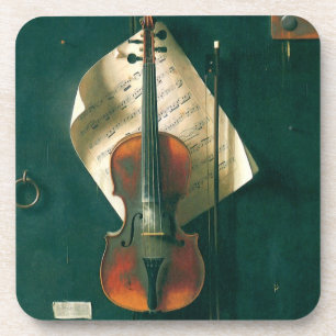 Porta-copo Natureza-morta com violino velho de William Michae