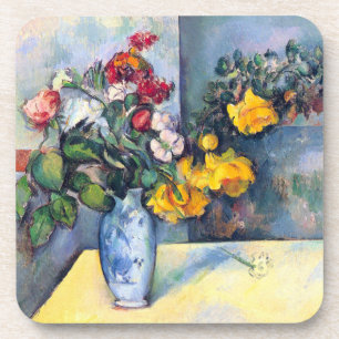 Porta-copo Natureza Morta Flores em um Vaso Por Paul Cezanne