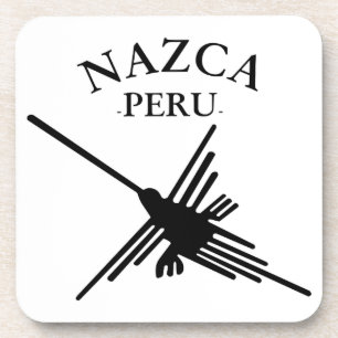 Porta-copo Nazca Peru Hummingbird com texto curvo