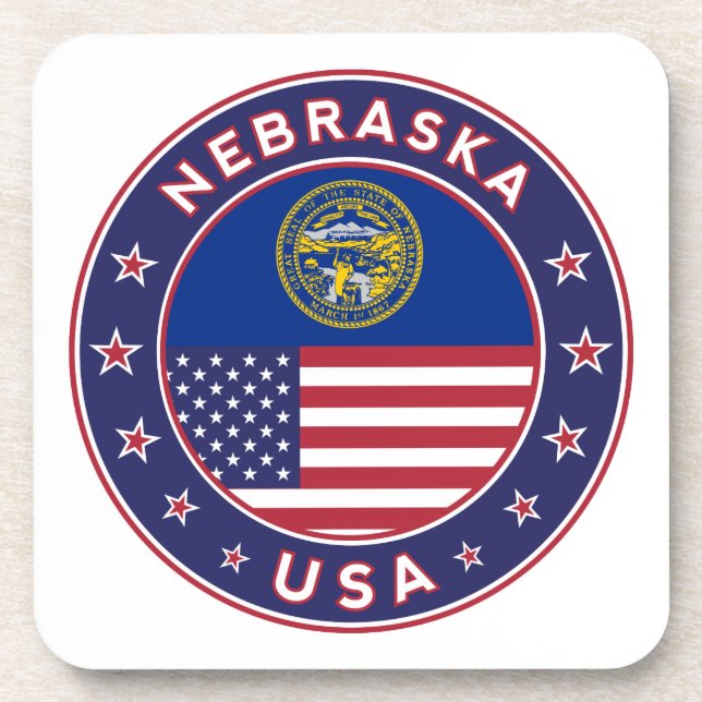 Porta-copo Nebraska, capa de telefone de Nebraska, adesivo de (Frente)