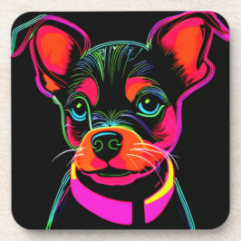 Porta-copo Neon Canine Puppy Art