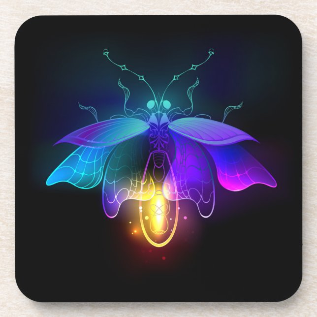 Porta-copo Neon Firefly a preto (Frente)
