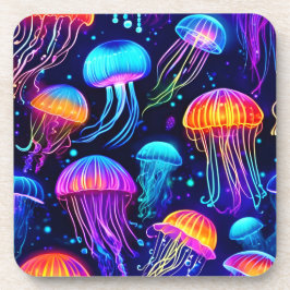 Porta-copo Neon Jellyfish Dreams