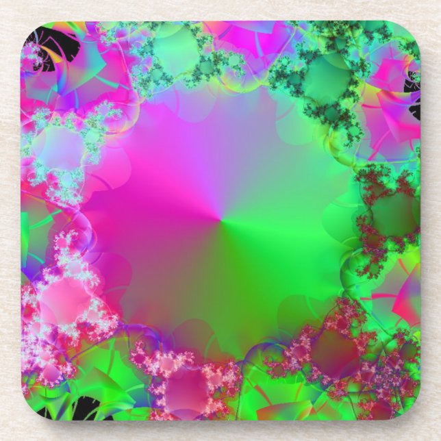 Porta-copo Neon Pink e Green Cone (Frente)