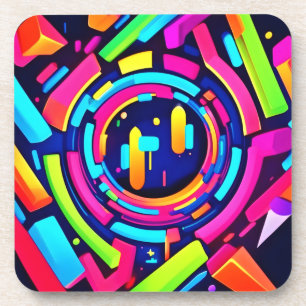 Porta-copo Neon Pulse: Uma Sinfonia Digital