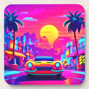 Porta-copo Neon Sunset City Drive