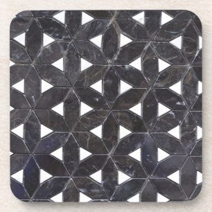 Porta-copo Nero Marquina Geométrico Latice Mosaico