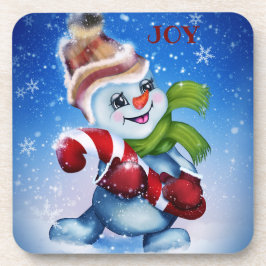 Porta-copo Neve com um cachecol