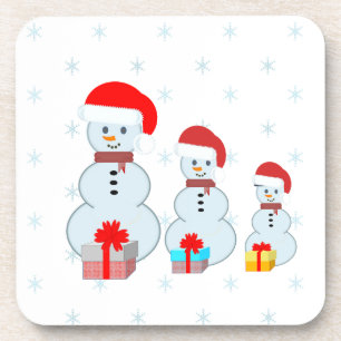 Porta-copo Neves e flocos de neve de Natal bonitos