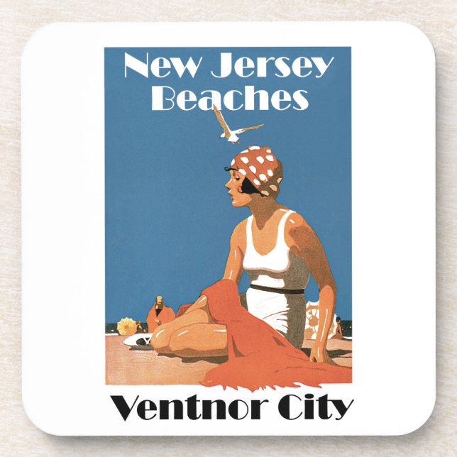 Porta-copo New Jersey Beaches ~ Ventnor City (Frente)