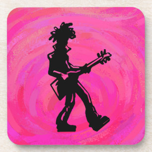 Porta-copo New York Boogie Nights Guitar Hot Pink