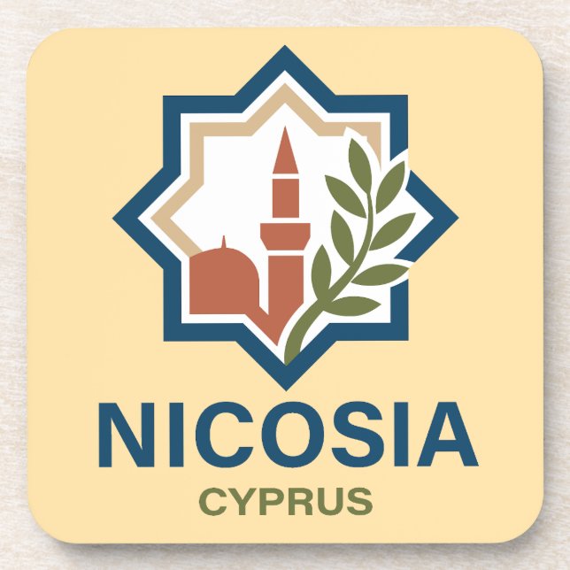 Porta-copo Nicosia Chipre Mediterrâneo (Frente)