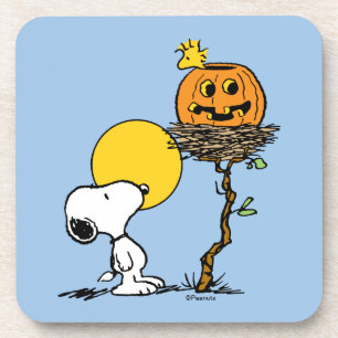 Porta-copo Ninho de Snoopy & Woodstock com Jack O' Lanterna