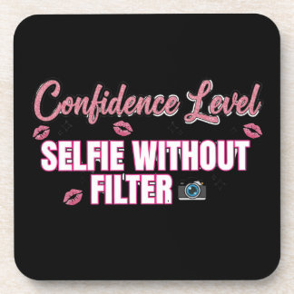 Porta-copo Nível de Confiança: Selfie Sem Filtro – Divertido