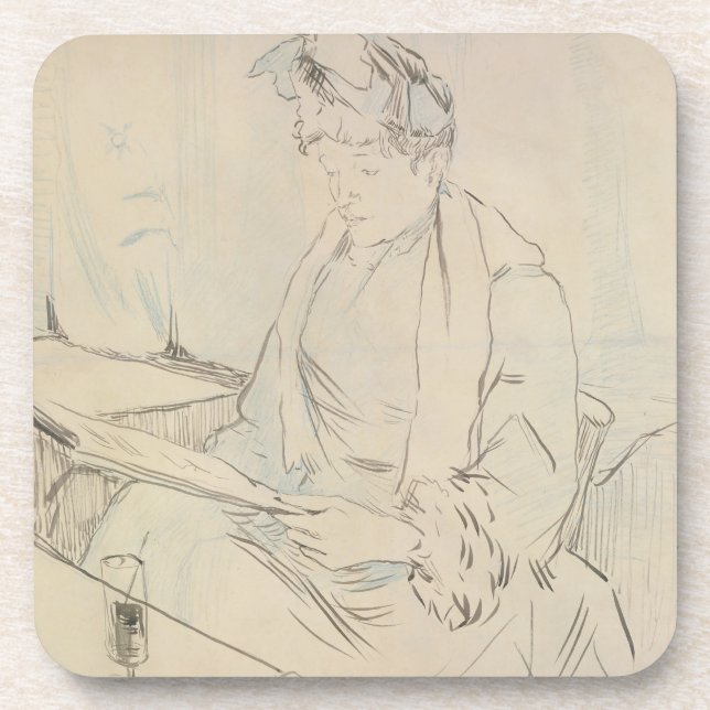 Porta-copo No café (lápis & tinta no papel) (Frente)