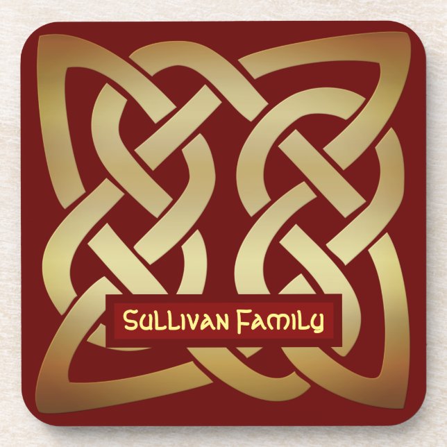 Porta-copo Nó Celular de Tom de Bronze (Frente)