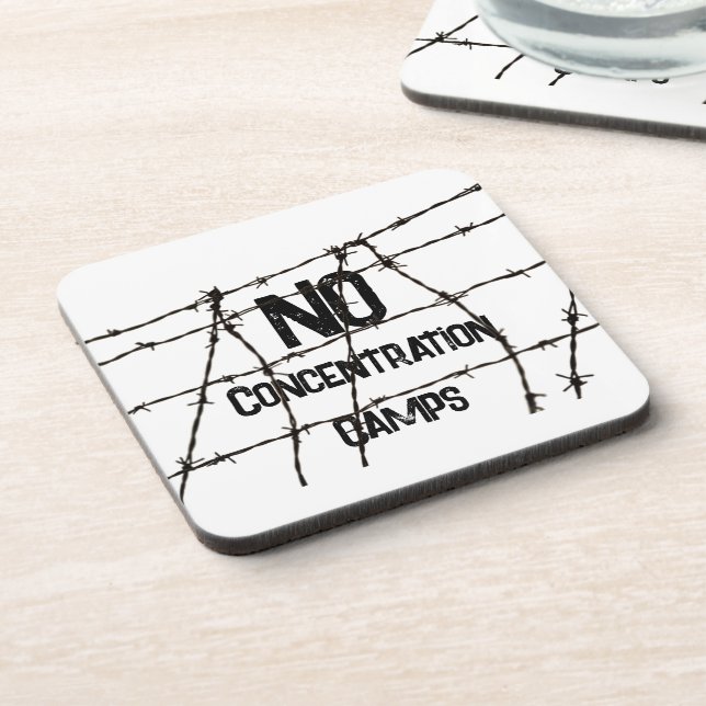 Porta-copo No Concentration Camps Beverage Coaster (Left Side)