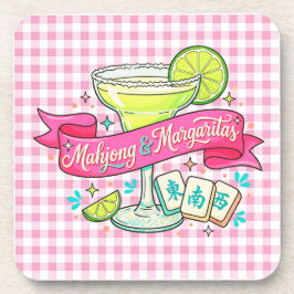 Porta-copo Noite de Jogo de Mahjong e Margaritas Coquetel
