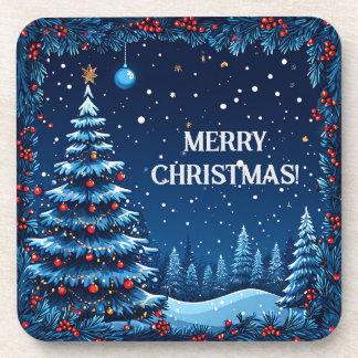 Porta-copo Noite de Natal Festiva com Neve