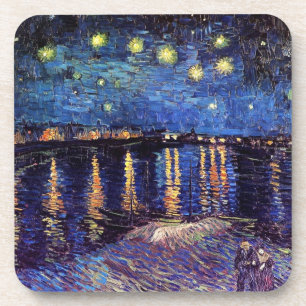 Porta-copo Noite estrelada sobre o Ródano por Van Gogh
