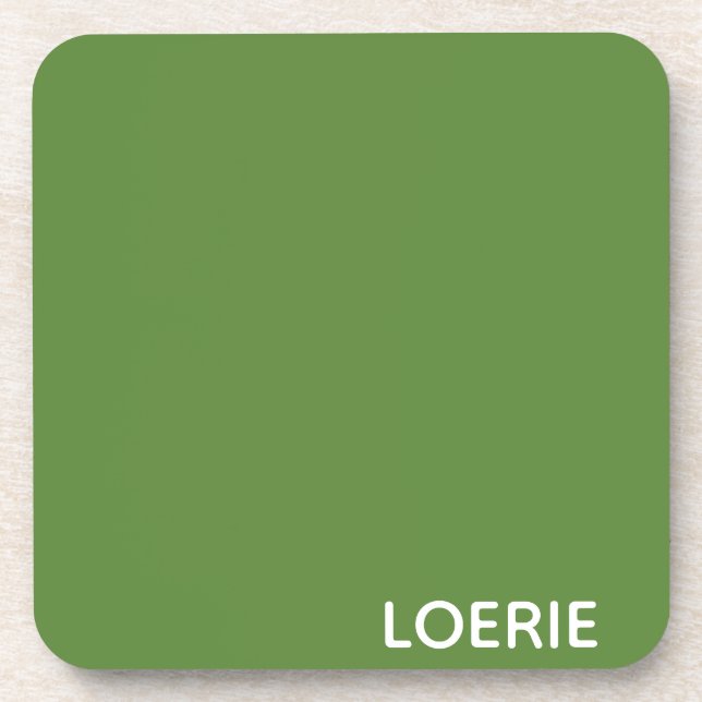 Porta-copo Nome da cor verde da Loerie (Frente)