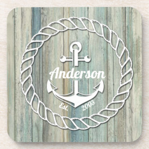 Porta-copo Nome da família de ancoragem náutica Beach House S
