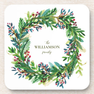 Porta-copo Nome da família de Natal Feriado Holi