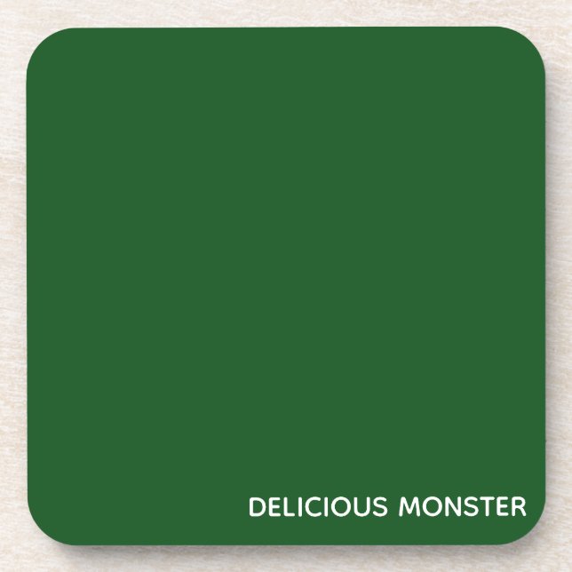 Porta-copo Nome de cor verde do Monster delicioso (Frente)