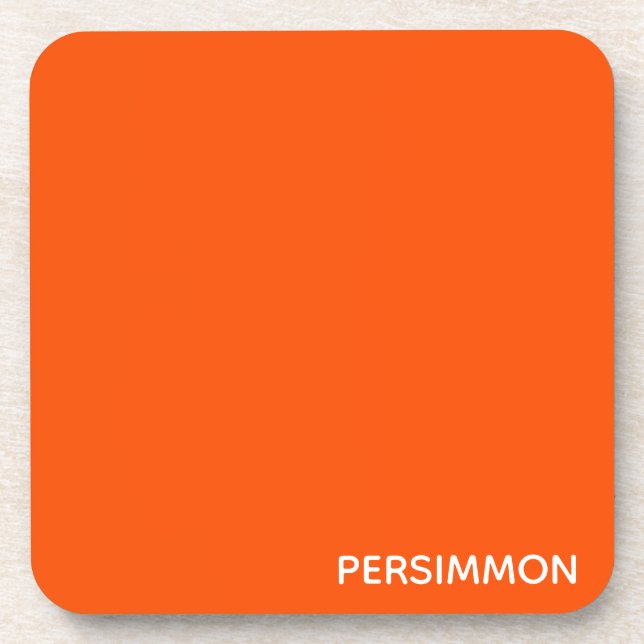 Porta-copo Nome de cor vermelha do salmão (Frente)