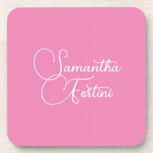 Porta-copo Nome de escrita manual minimalista profissional ro