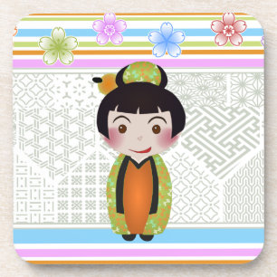 Porta-copo noshi kokeshi