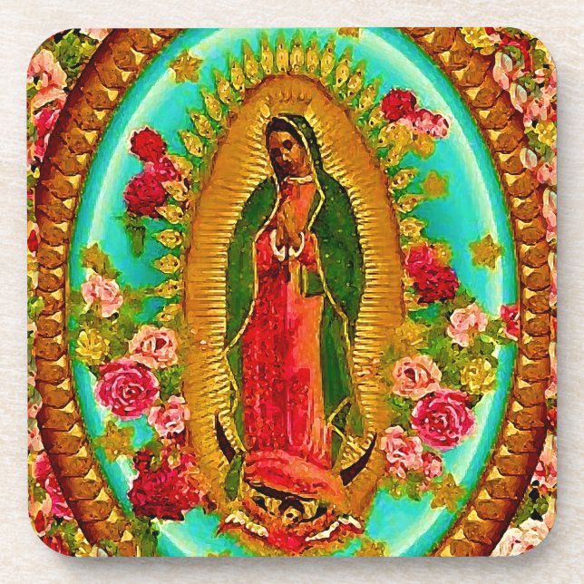 Porta-copo Nossa Senhora Guadalupe Santo Virgem Mexicana Mari (Frente)
