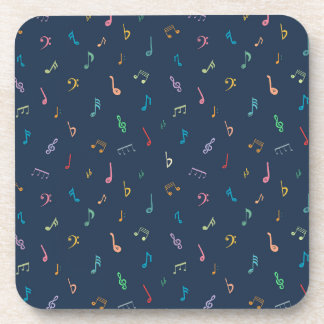 Porta-copo Notas musicais em azul