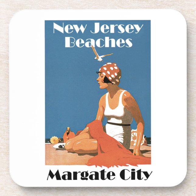Porta-copo Nova Jersey Beaches ~ Margate City (Frente)