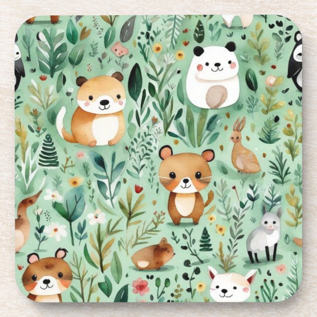 Porta-copo Núcleo de algodão, zona verde, paisagem rural (Frente)