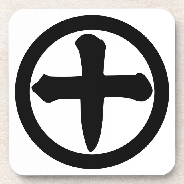 Porta-copo Numeral Kanji dez em círculo (Frente)