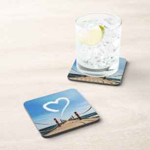 Porta-copo Nuvem Sem Caminho em Forma de Coração