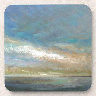 Porta-copo Nuvens costeiras com oceano